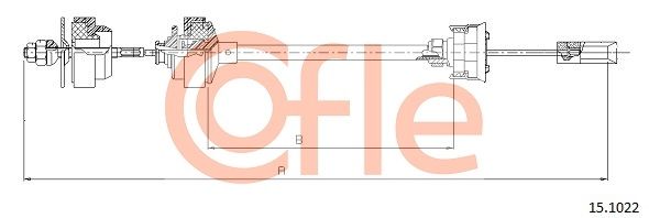 COFLE 92.15.1022 Cable Pull, clutch control