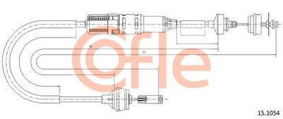 Cable Pull, clutch control COFLE 92.15.1054