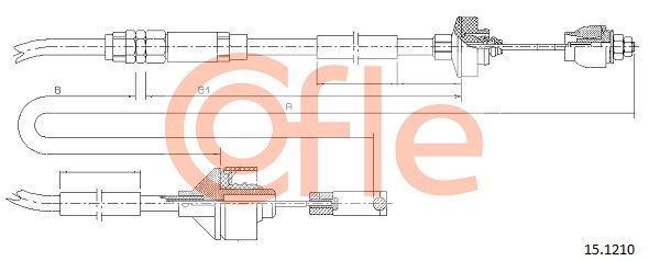 COFLE 92.15.1210 Cable Pull, clutch control