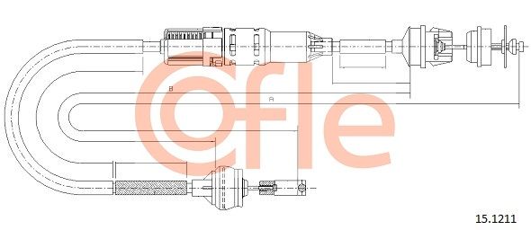 COFLE 92.15.1211 Cable Pull, clutch control