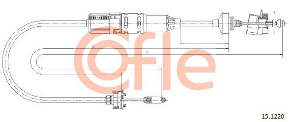 COFLE 92.15.1220 Cable Pull, clutch control