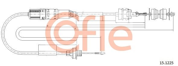 COFLE 92.15.1225 Cable Pull, clutch control