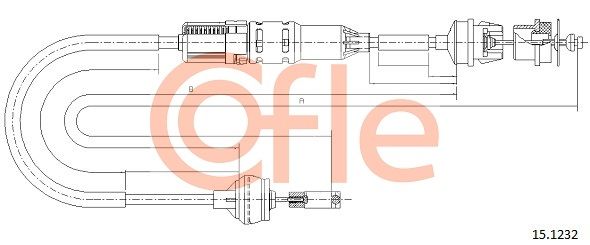 COFLE 92.15.1232 Cable Pull, clutch control