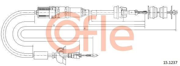 COFLE 92.15.1237 Cable Pull, clutch control