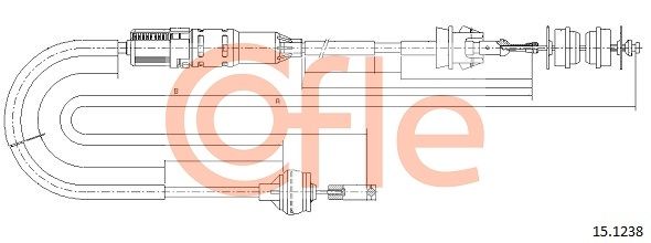 COFLE 92.15.1238 Cable Pull, clutch control