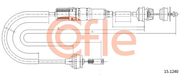 COFLE 92.15.1240 Cable Pull, clutch control