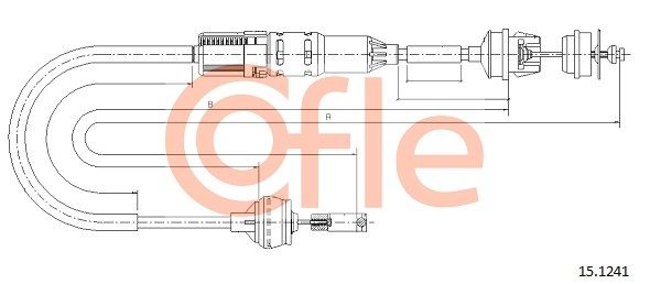 COFLE 92.15.1241 Cable Pull, clutch control