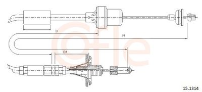 Cable Pull, clutch control COFLE 92.15.1314