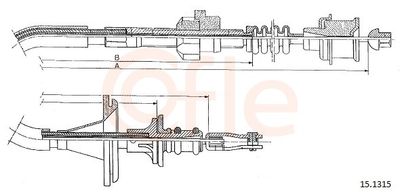 Cable Pull, clutch control COFLE 92.15.1315