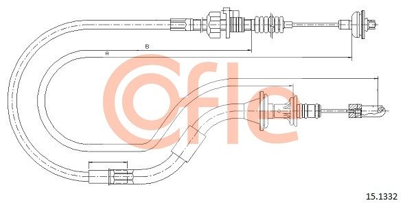 COFLE 92.15.1332 Cable Pull, clutch control