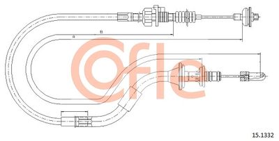 Cable Pull, clutch control COFLE 92.15.1332