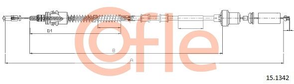 COFLE 92.15.1342 Cable Pull, clutch control