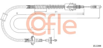 Cable Pull, clutch control COFLE 92.15.1344