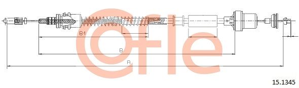COFLE 92.15.1345 Cable Pull, clutch control