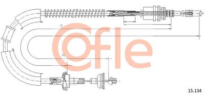 Cable Pull, clutch control COFLE 92.15.134