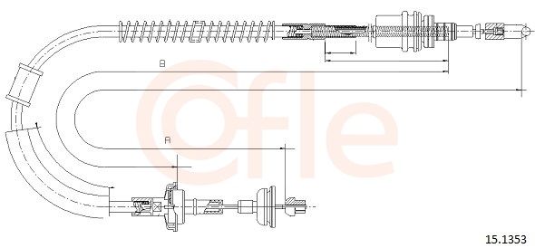 COFLE 92.15.1353 Cable Pull, clutch control