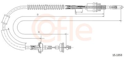 Cable Pull, clutch control COFLE 92.15.1353