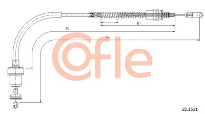 Cable Pull, clutch control COFLE 92.15.1511