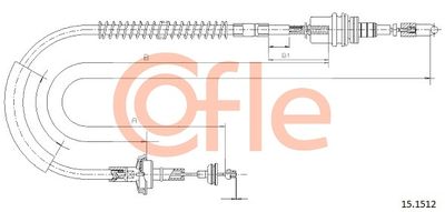 Cable Pull, clutch control COFLE 92.15.1512