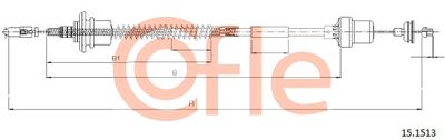 Cable Pull, clutch control COFLE 92.15.1513
