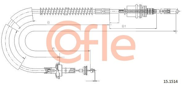 COFLE 92.15.1514 Cable Pull, clutch control