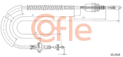Cable Pull, clutch control COFLE 92.15.1514