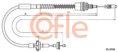 Cable Pull, clutch control COFLE 92.15.1516