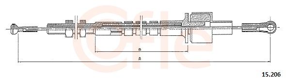 COFLE 92.15.206 Cable Pull, clutch control