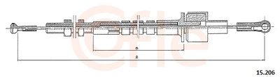 Cable Pull, clutch control COFLE 92.15.206