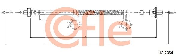 COFLE 92.15.2086 Cable Pull, clutch control