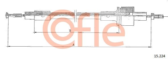 COFLE 92.15.224 Cable Pull, clutch control