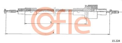 Cable Pull, clutch control COFLE 92.15.224