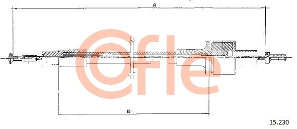 COFLE 92.15.230 Cable Pull, clutch control