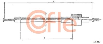 Cable Pull, clutch control COFLE 92.15.230