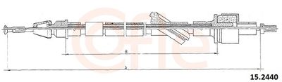 Cable Pull, clutch control COFLE 92.15.2440