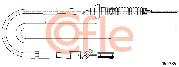 COFLE 92.15.2535 Cable Pull, clutch control