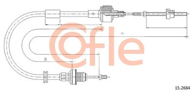 Cable Pull, clutch control COFLE 92.15.2684