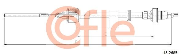 COFLE 92.15.2685 Cable Pull, clutch control