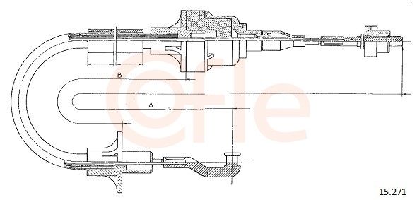 COFLE 92.15.271 Cable Pull, clutch control