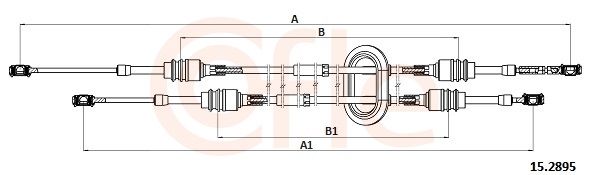 COFLE 92.15.2895 Cable Pull, manual transmission