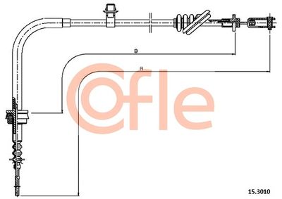 Cable Pull, clutch control COFLE 92.15.3010