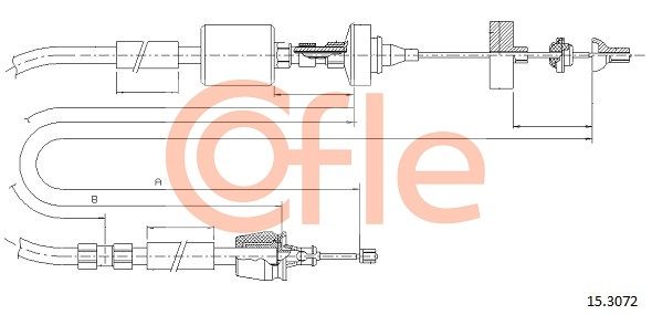 COFLE 92.15.3072 Cable Pull, clutch control