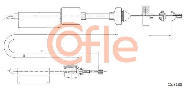 COFLE 92.15.3133 Cable Pull, clutch control