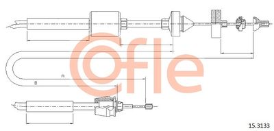 Cable Pull, clutch control COFLE 92.15.3133