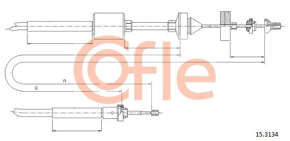 COFLE 92.15.3134 Cable Pull, clutch control