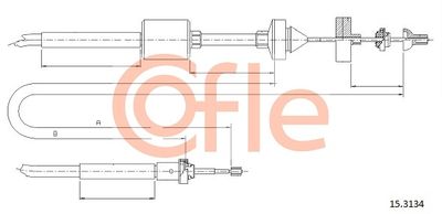 Cable Pull, clutch control COFLE 92.15.3134