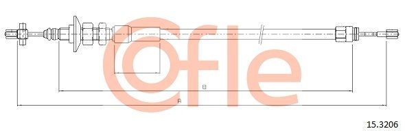COFLE 92.15.3206 Cable Pull, clutch control
