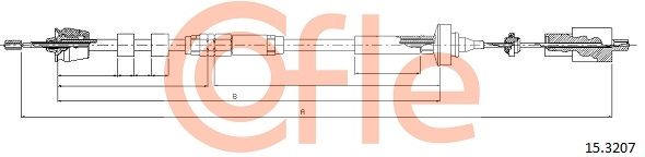 COFLE 92.15.3207 Cable Pull, clutch control