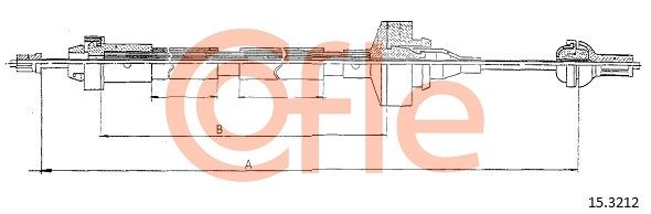 COFLE 92.15.3212 Cable Pull, clutch control