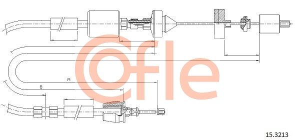 COFLE 92.15.3213 Cable Pull, clutch control